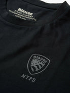 Blauer T-Shirt Uomo Nera Logo In Tono Eutaw BLUH02302 7439 999 BLAUER 