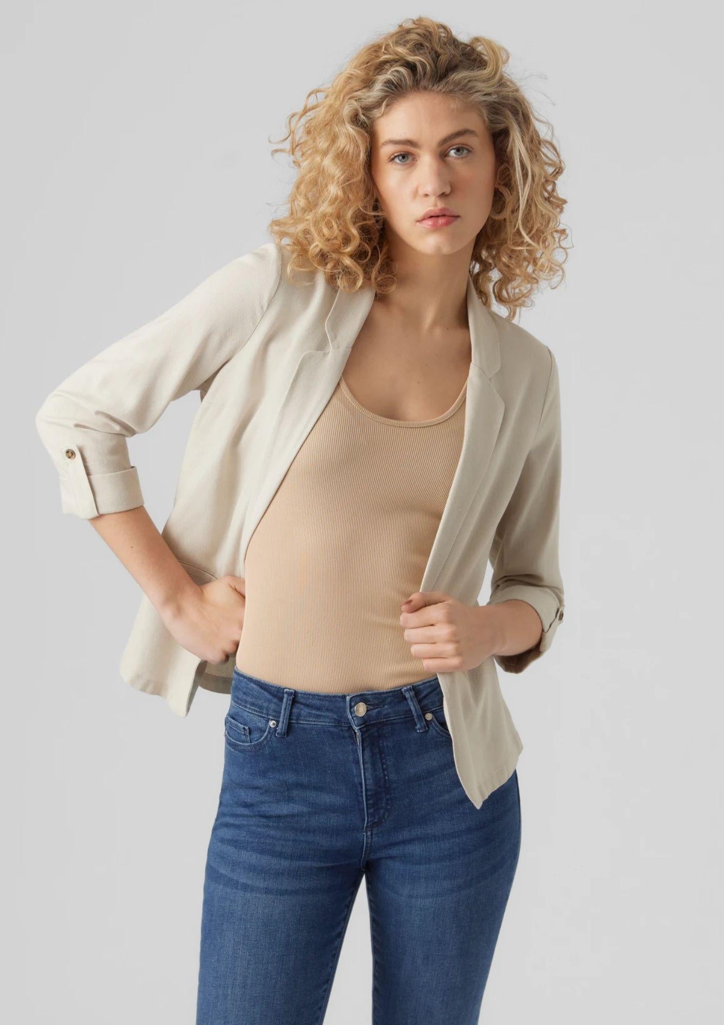Vero Moda Giacca Donna Jesmilo Beige 10279700 Silver Lining VERO MODA 