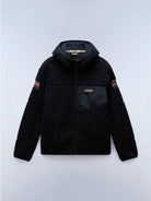 Napapijri Felpa in Pile con Cappuccio e Zip Yupik Uomo Nero NP0A4GNS 041 NAPAPIJRI 