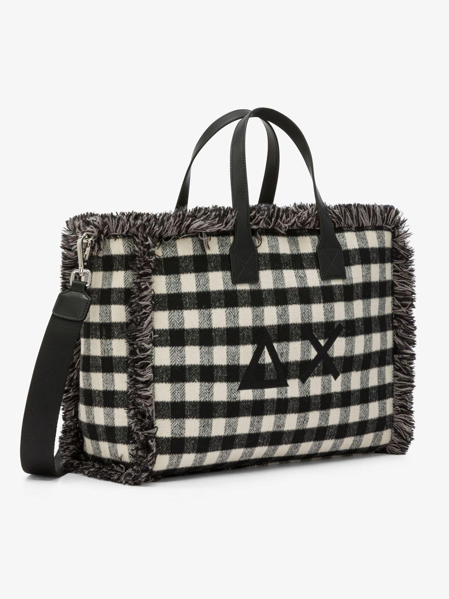 Sun68 Borsa Donna Cali Midi Tartan Nero X45213 11 SUN68 