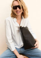 Emme Marella Blusa Donna Emmadorno Bianca Righe Azzurre 2615111091200 007 EMME MARELLA 