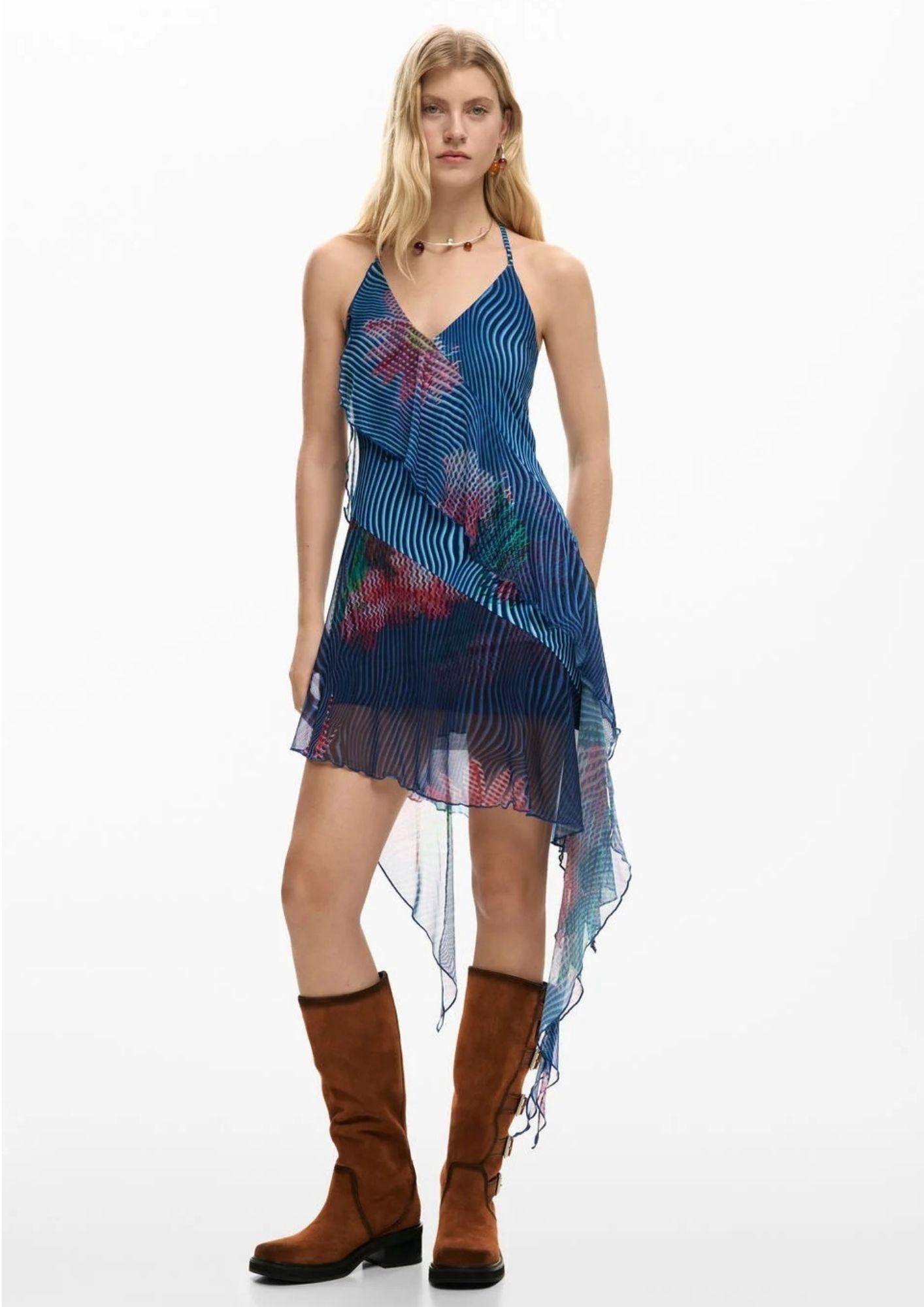 Desigual Vestito Donna Vestnora Azzurro 26SWVK36 5001 DESIGUAL 
