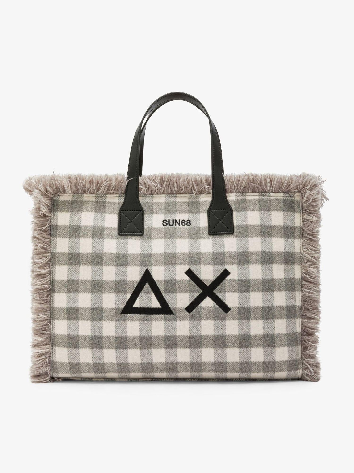 Sun68 Borsa Donna Cali Midi Tartan Grigio Medio X45213 34 SUN68 