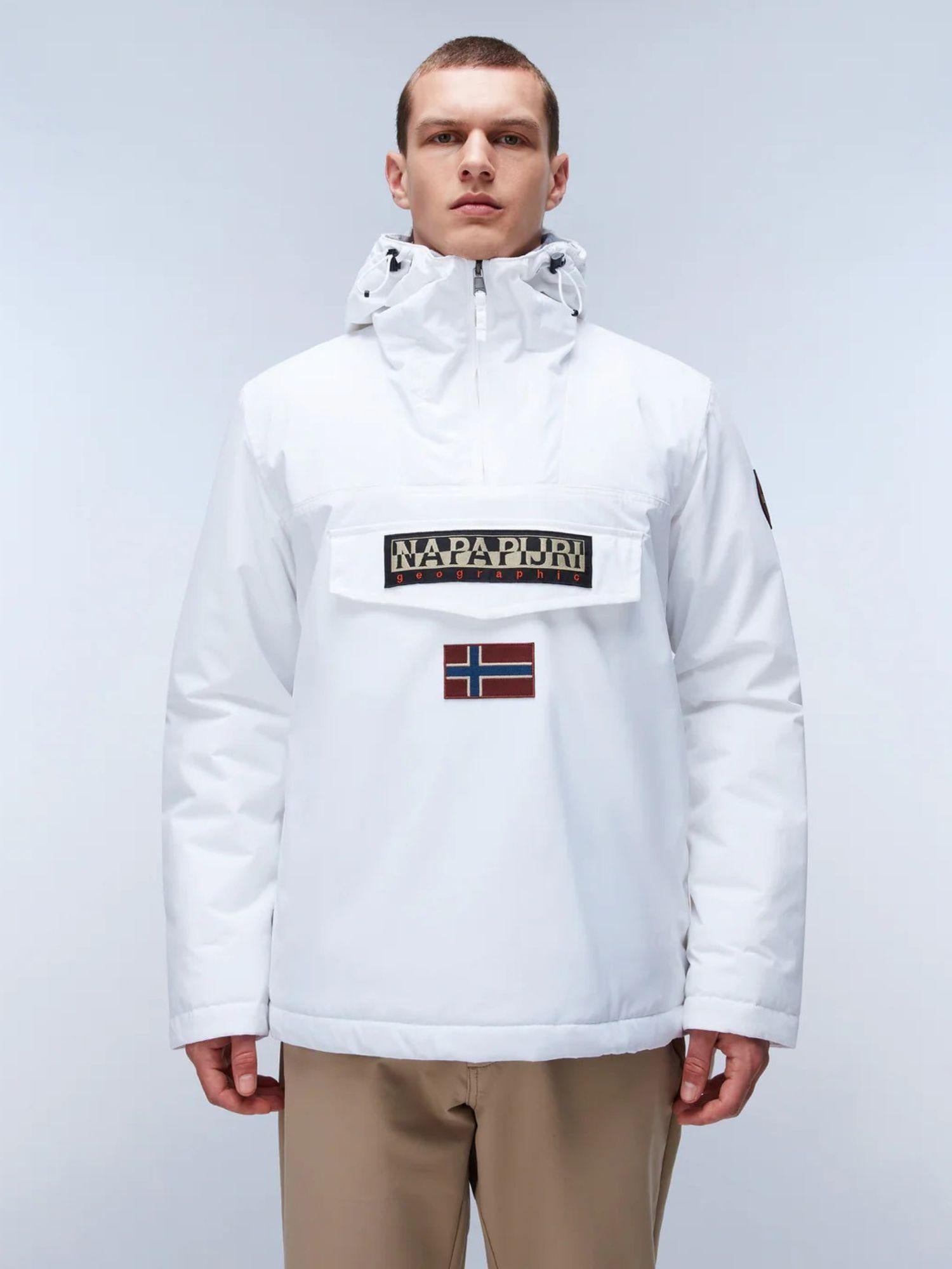 Napapijri Giacca Anorak Rainforest Winter Uomo Grigio Chiaro NP0A4GMC 002 NAPAPIJRI 