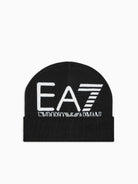 EA7 Emporio Armani Beanie Unisex Visibility Con Maxi Logo EA7 Nero Logo Bianco 7X000006 AF11994 MC008 EA7 EMPORIO ARMANI 