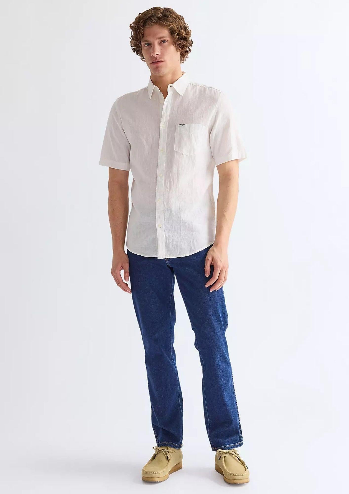 Wrangler Camicia Uomo Bianca 112362728 WHITE WRANGLER 