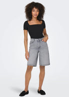 Only Bermuda Donna Sonny Light Grey Denim 15256709 Light Grey Denim ONLY 