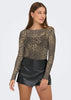 Jacqueline De Yong Top Donna Elsa Marrone Animalier