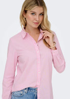 Jacqueline De Yong Camicia Donna Mio Rosa Righe Bianche 15149877 Shocking Pink JACQUELINE DE YONG 