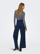 Jacqueline De Yong Pantaloni Donna Blu Jdygeggo 15343979 Black Iris JACQUELINE DE YONG 