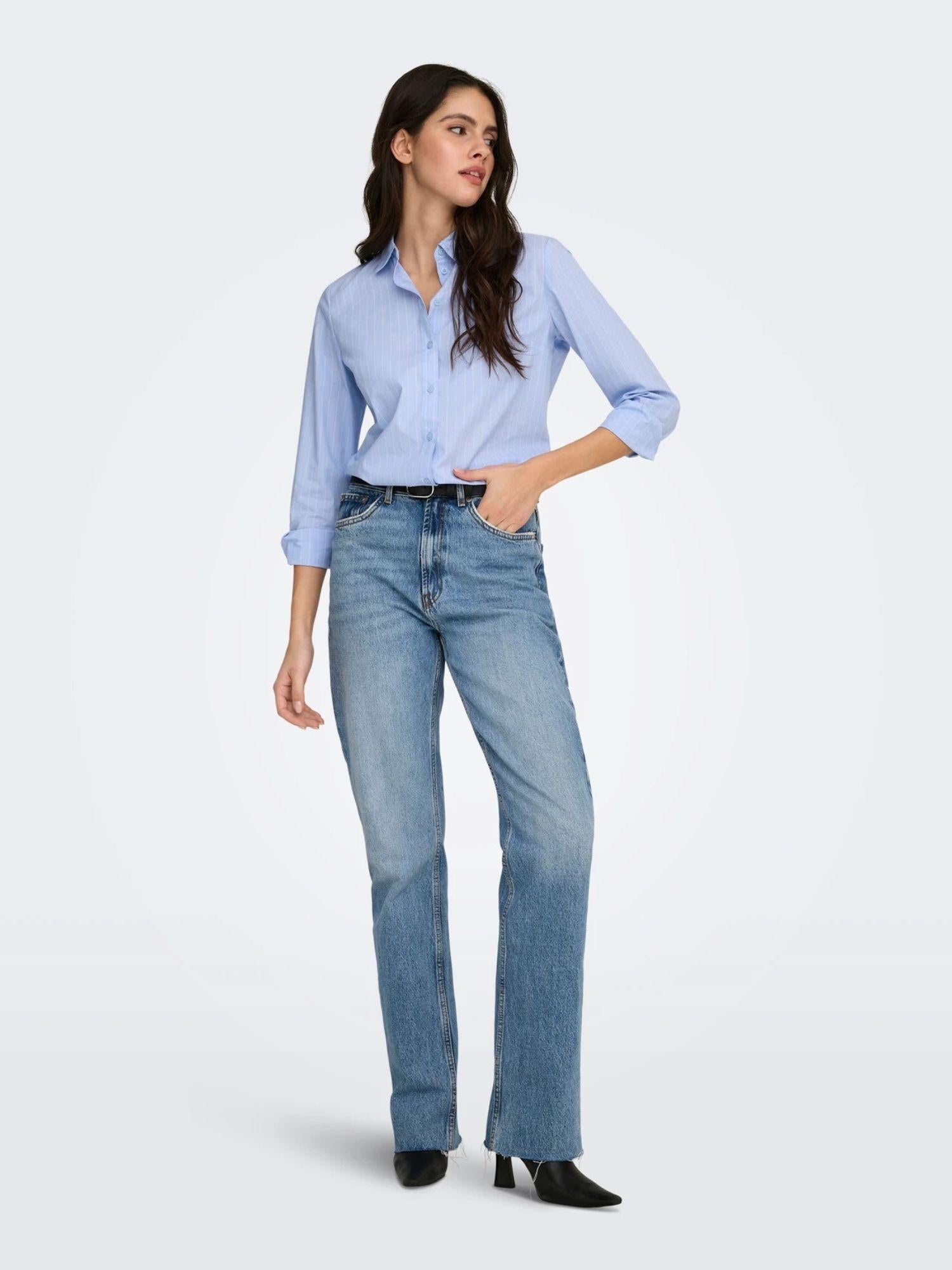 Jacqueline De Yong Camicia Donna Cashmere Blue Jdymio 15149877 Cashmere Blue CLOUD DANCER JACQUELINE DE YONG 