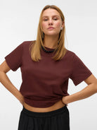 Aware T-Shirt Donna Bitter Chocolate AWNaima 10294544 Bitter Chocolate VERO MODA 