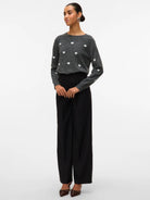 Vero Moda Pullover Donna Doffy Grigio Scuro 10330790 Dark Grey Melange VERO MODA 