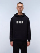 Napapijri Felpa con Cappuccio Box Logo Uomo Nero NP0A4I19 041 NAPAPIJRI 