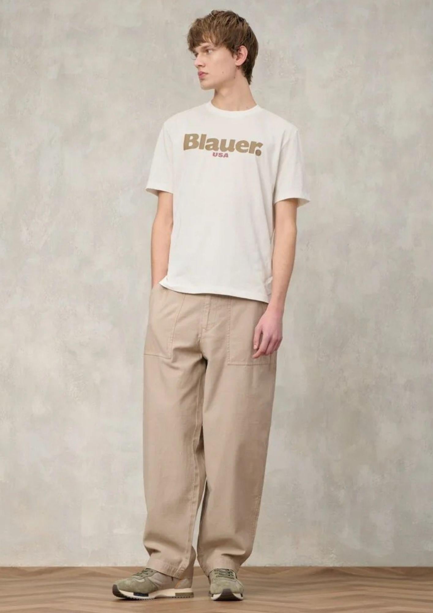 Blauer T-Shirt Uomo Ernst Bianco Neve BLUH02299 7439 102 BLAUER 