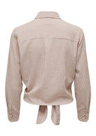 Only Camicia Donna Lecey Marrone Linee Bianche 15195910 Toasted Coconut ONLY 