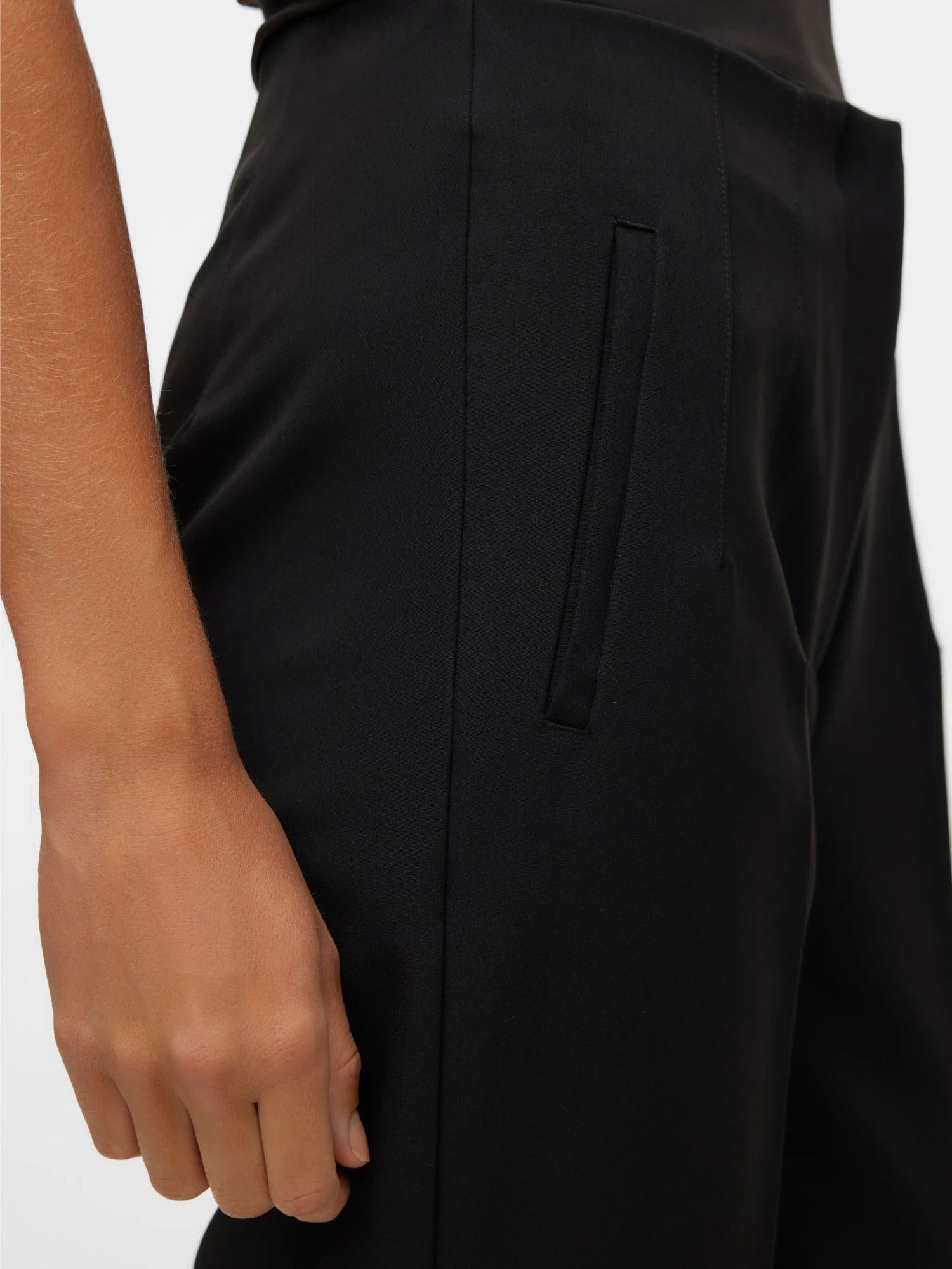 Vero Moda Pantaloni Donna Lina A Vita Alta Nero 10309140 BLACK VERO MODA 