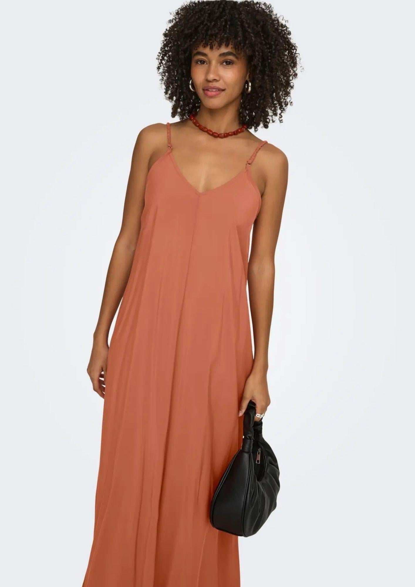 Only Vestito Donna Madeli Arancio 15371094 Aragon ONLY 