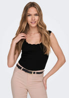 Jacqueline De Yong Top Donna Nero 15290585 Black JACQUELINE DE YONG 