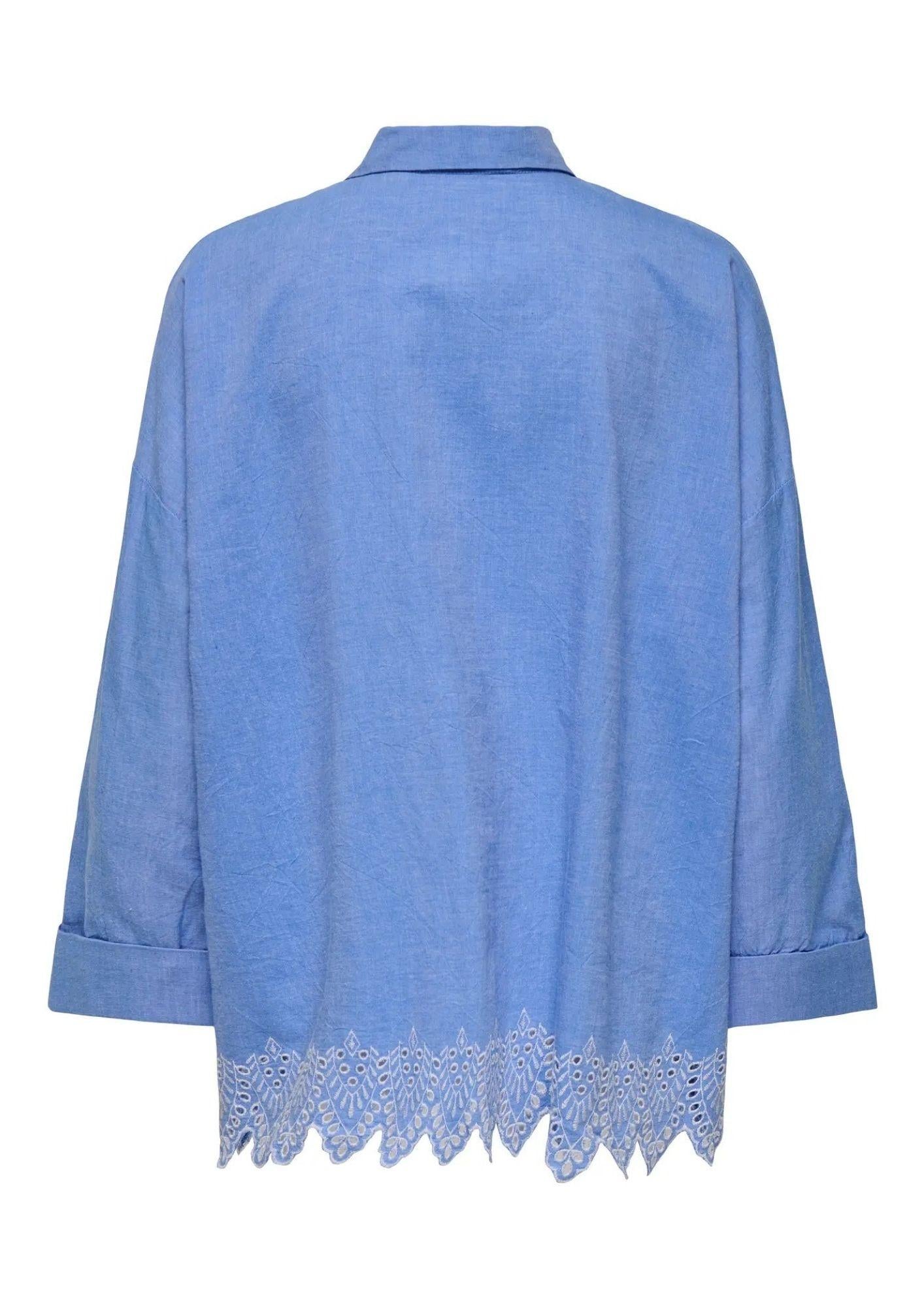 Only Camicia Donna Graces Blu 15343165 Blue Bonnet ONLY 