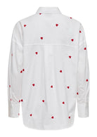 Jacqueline De Yong Camicia Donna Nelly Bianca Cuori Rossi 15330490 White HEART EMBROIDERY JACQUELINE DE YONG 