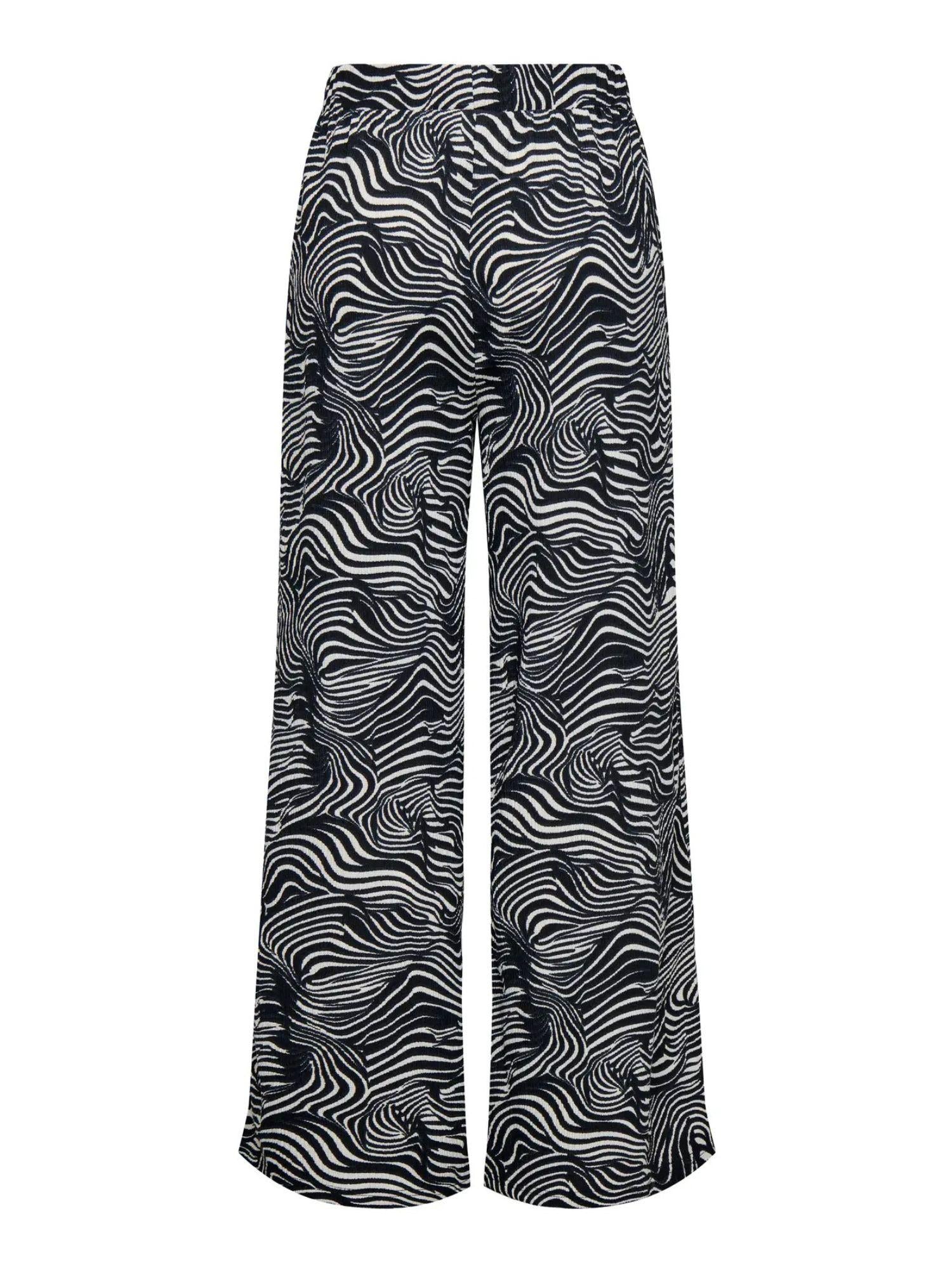 Jacqueline De Yong JDYDEBBIE Pantaloni Wide Fit Donna Nero WHITECAP GRAY GEO 15352943 Black WHITECAP GRAY GEO JACQUELINE DE YONG 
