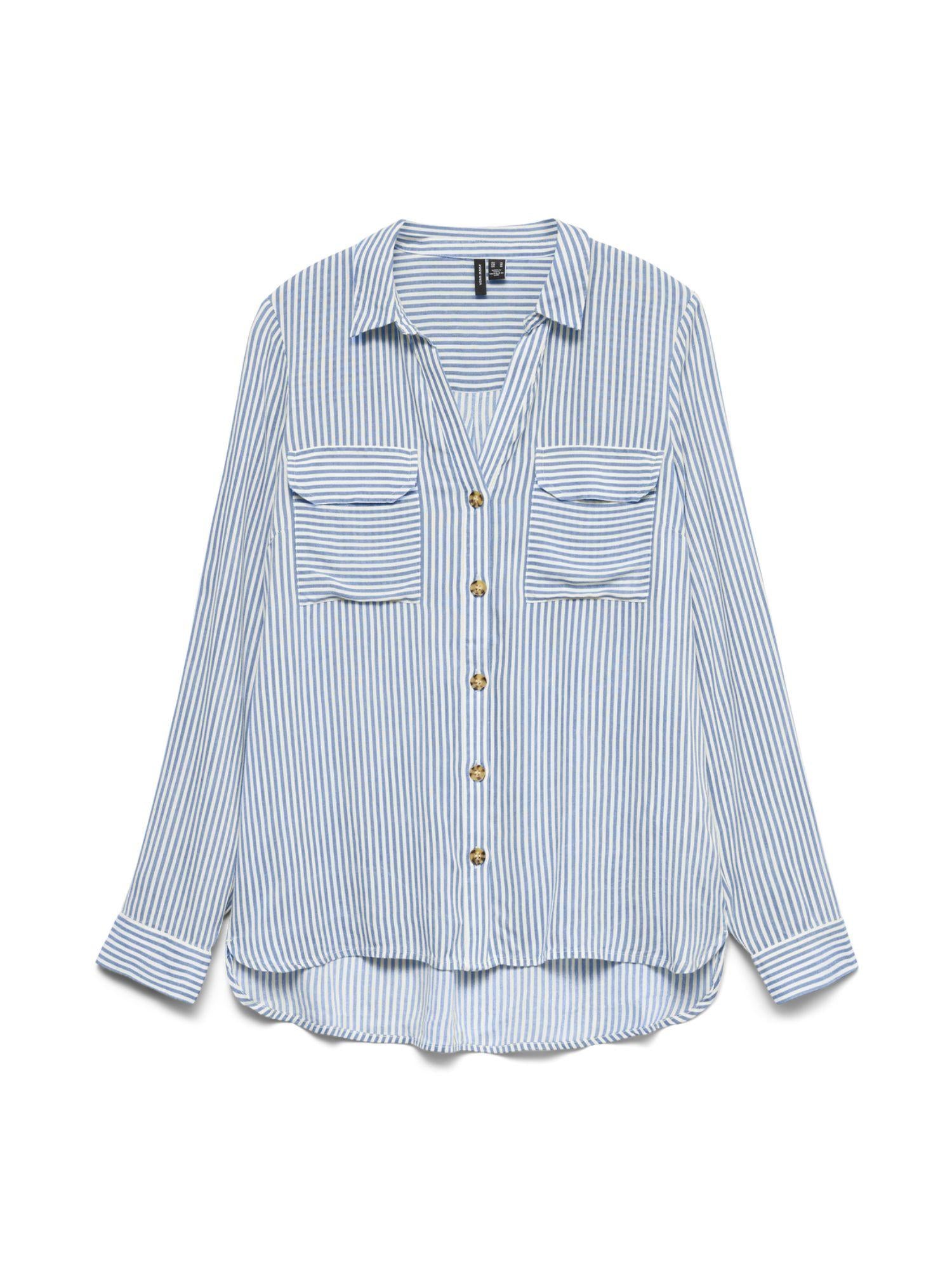 Vero Moda Camicia Donna Brunnera Blue Snow White Vmbumpy 10275283 Brunnera Blue VERO MODA 