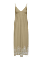 Only Abito Donna Tullum Verde Oliva 15369128 Olive Gray BRIGHT WHITE EMB ONLY 