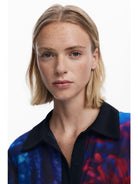 Desigual Maglietta abbottonata in chiffon Donna Nero 25WWTK61 2000 DESIGUAL 