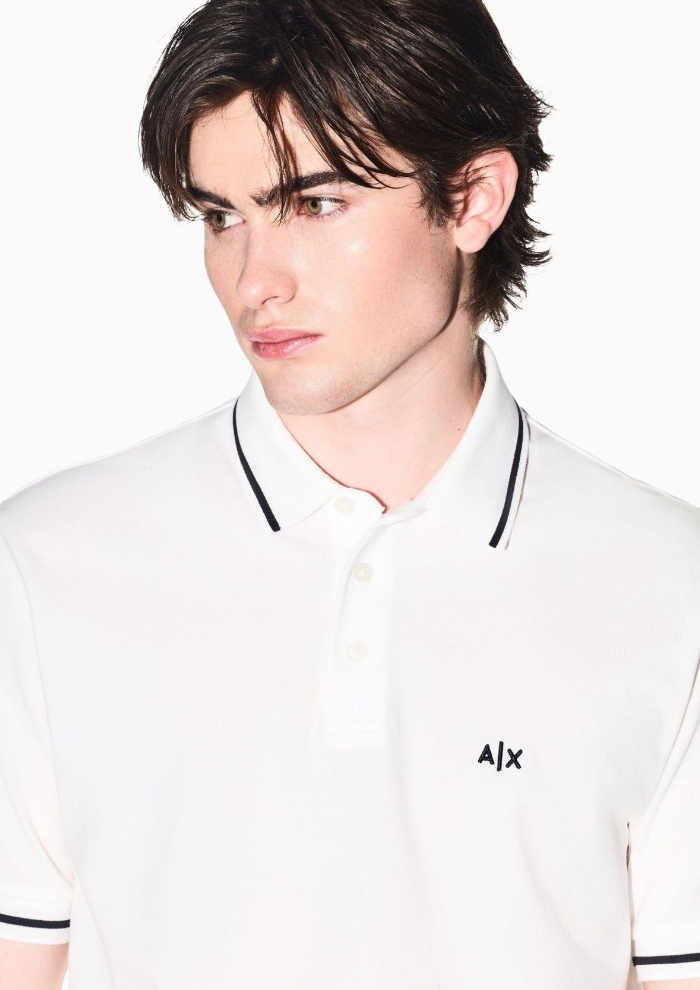 Armani Exchange Polo Uomo Bianca XM002356 AF13026 U0009 ARMANI EXCHANGE 