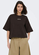 Jacqueline De Yong Felpa Donna Olivia Marrone 15384345 Chocolate Torte CREME AMOUR JACQUELINE DE YONG 