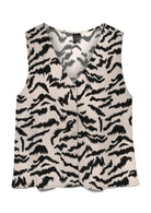 Vero Moda Top Donna Menny Grigio Argento Stampa Calli 10341539 Silver Lining Calli VERO MODA 