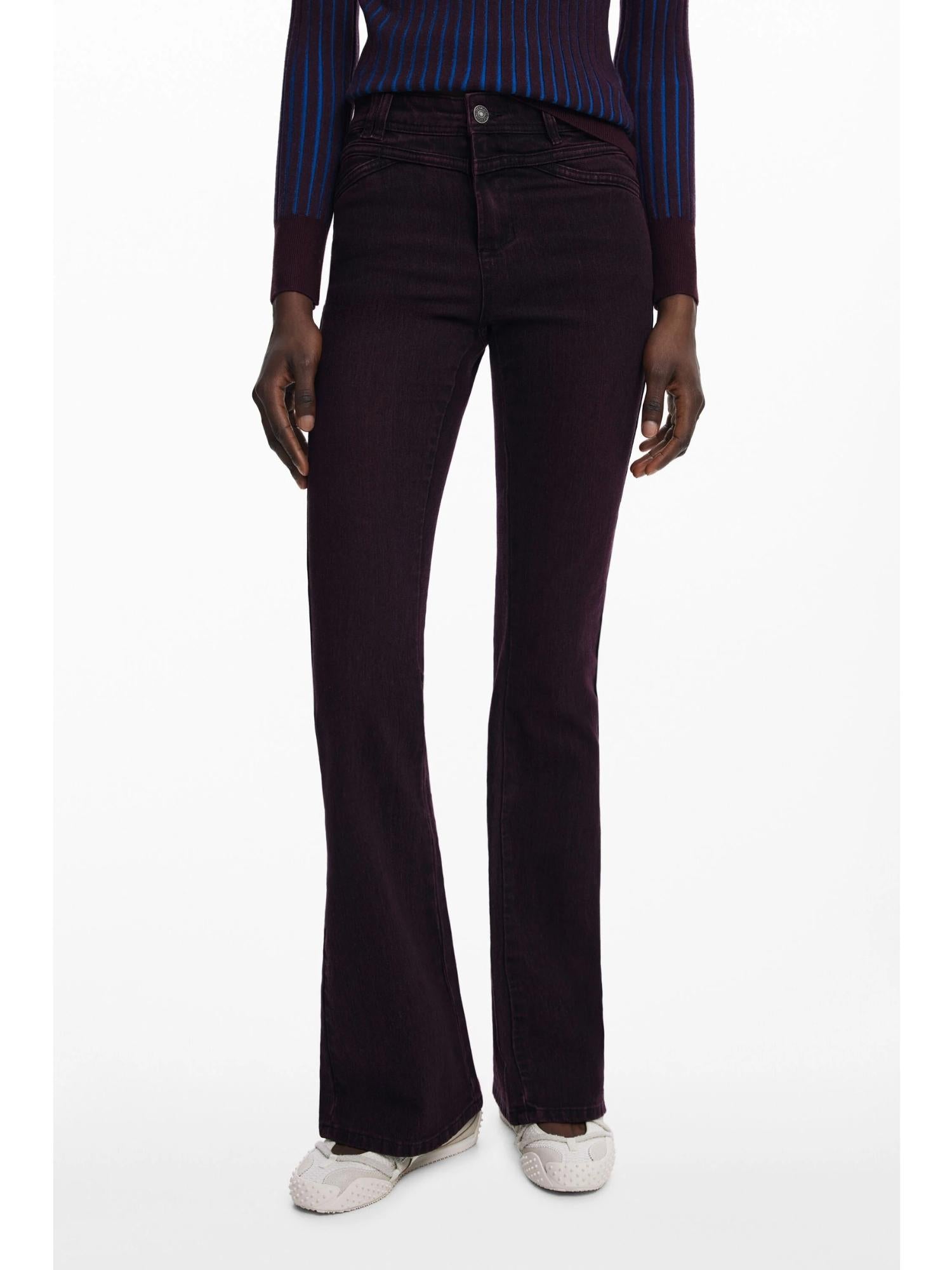 Desigual Jeans a zampa bordeaux Donna 25WWDD19 3006 DESIGUAL 