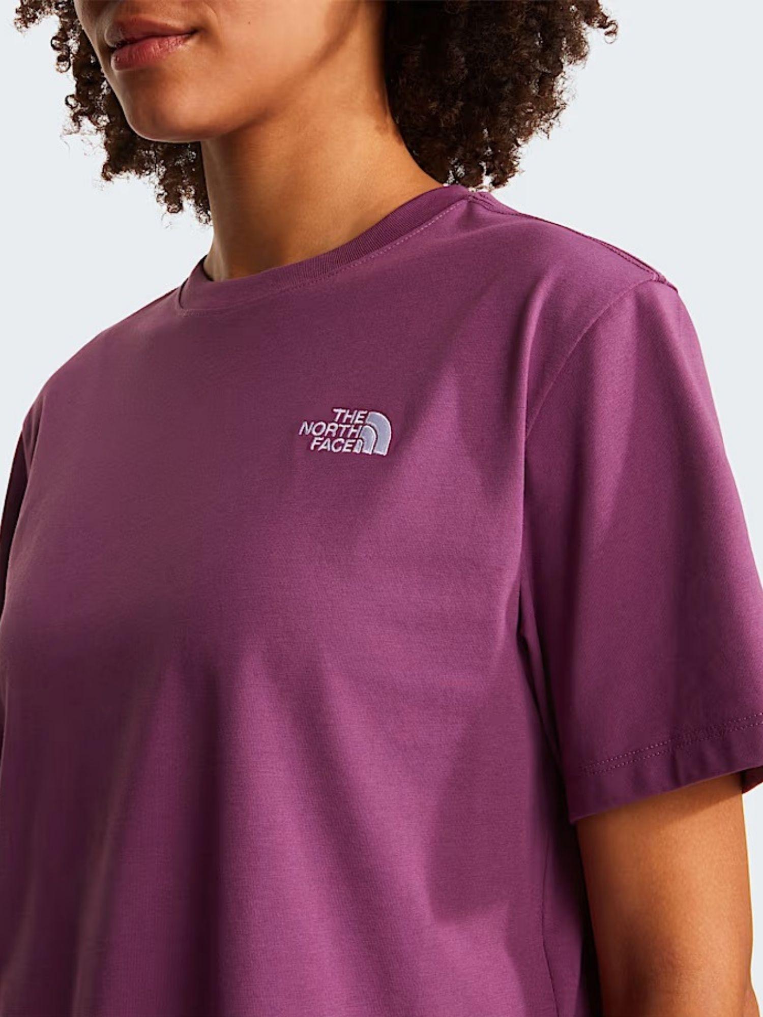 The North Face T-Shirt Donna Chroma Purple Evolution Simple Dome Cropped Relaxed NF0A8FDH G4Y THE NORTH FACE 