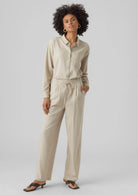 Vero Moda Pantalone Donna Jesmilo Grigio 10287363 Silver Lining VERO MODA 