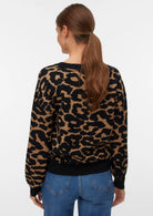 Vero Moda Pullover Donna Siljeanimal Marrone Animalier 10330808 Tigers Eye W. BLACK VERO MODA 