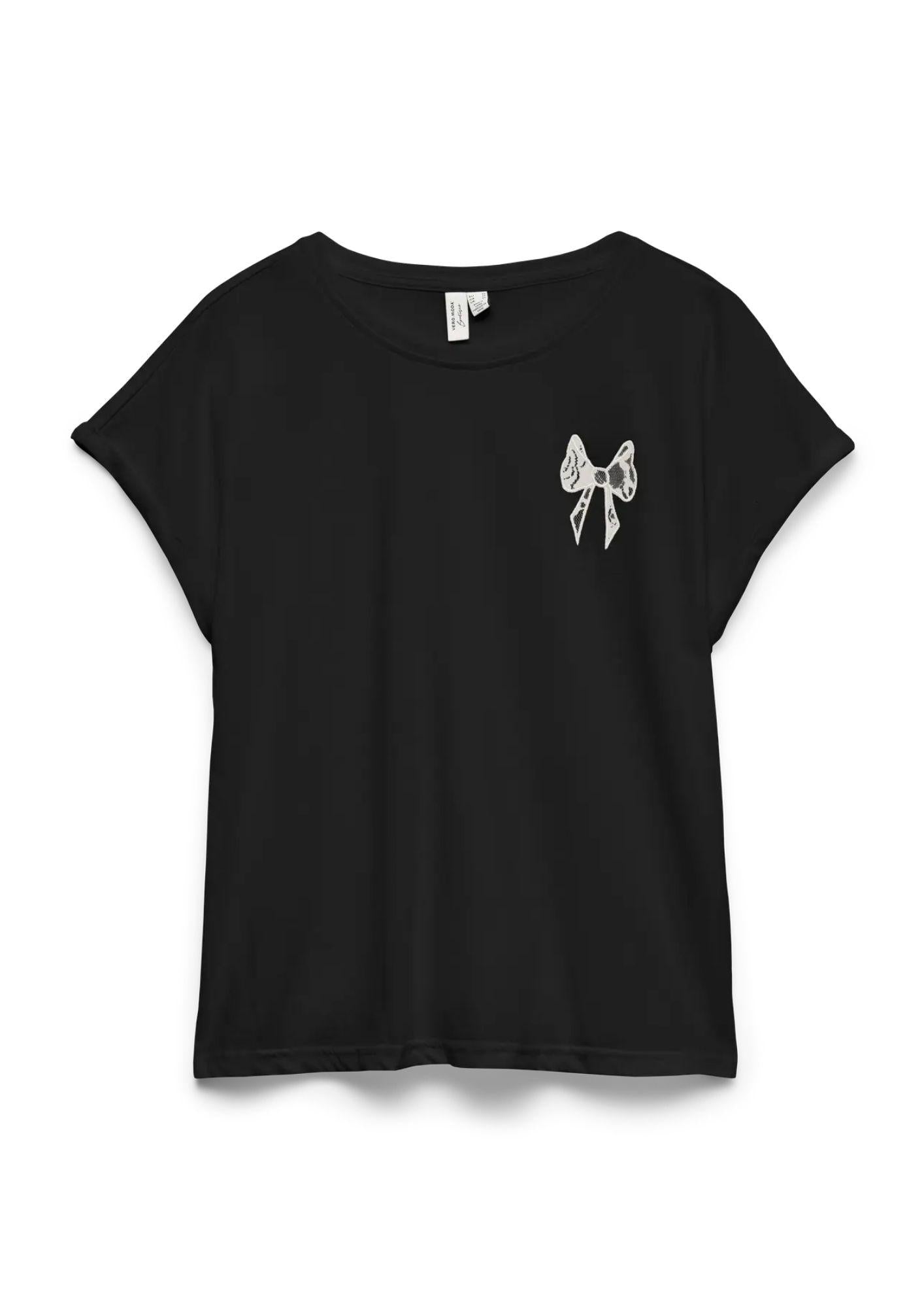 Vero Moda Top Donna Ihaya Nero 10340239 Black SNOW WHITE VERO MODA 