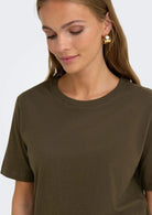 Jacqueline De Yong T-Shirt Donna Rex Marrone Ardesia 15344612 Slate Black JACQUELINE DE YONG 