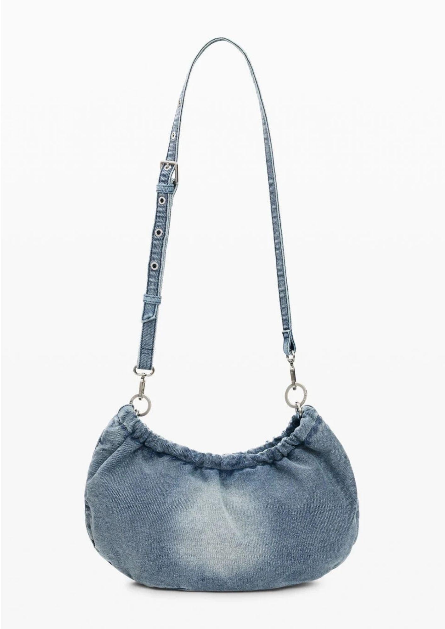 Desigual Borsa Donna Bag Half Logo Denim Waverly Blu Denim Chiaro 26SAXD05 5005 DESIGUAL 