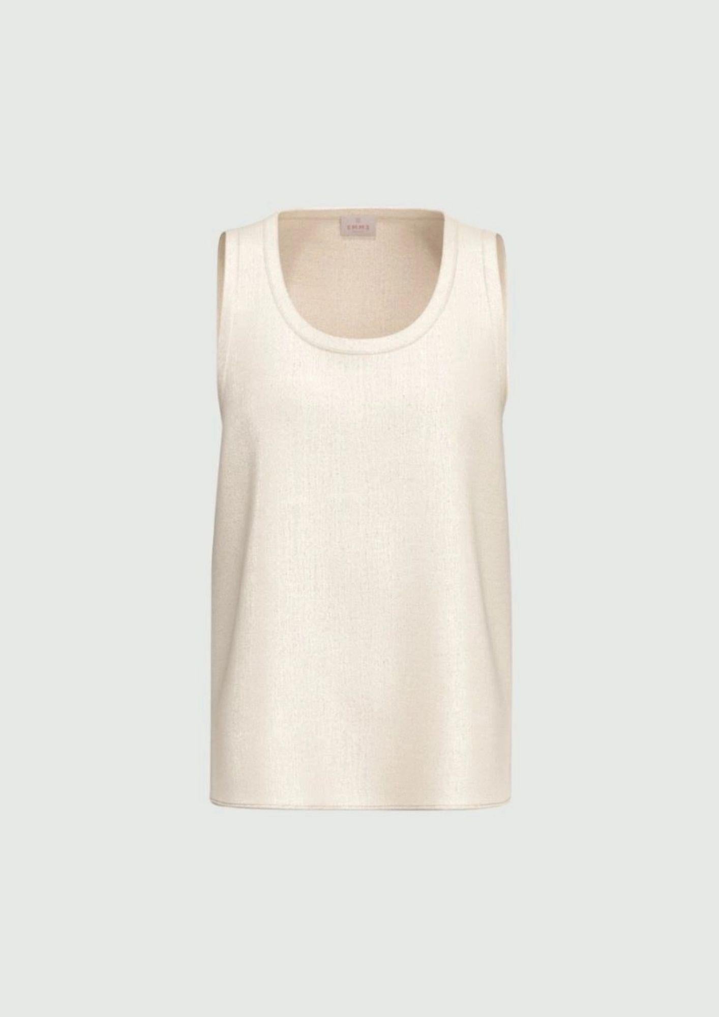 Emme Marella Canotta Donna Emmnembi Bianco Lana 2615161011200 001 EMME MARELLA 