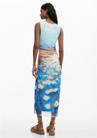 Desigual Vestito Donna Vestvermont Azzurro 26SWVK28 5045 DESIGUAL 