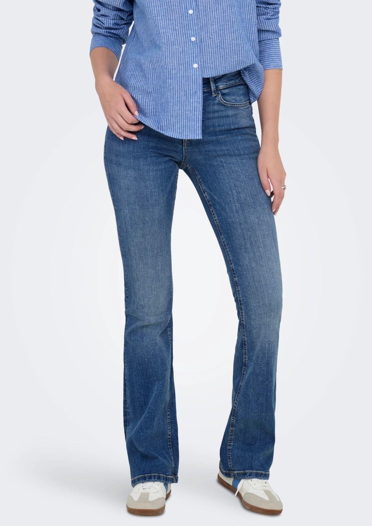 Jacqueline De Yong Jeans Donna Fina Denim Blu Medio 15354218 Medium Blue Denim JACQUELINE DE YONG 