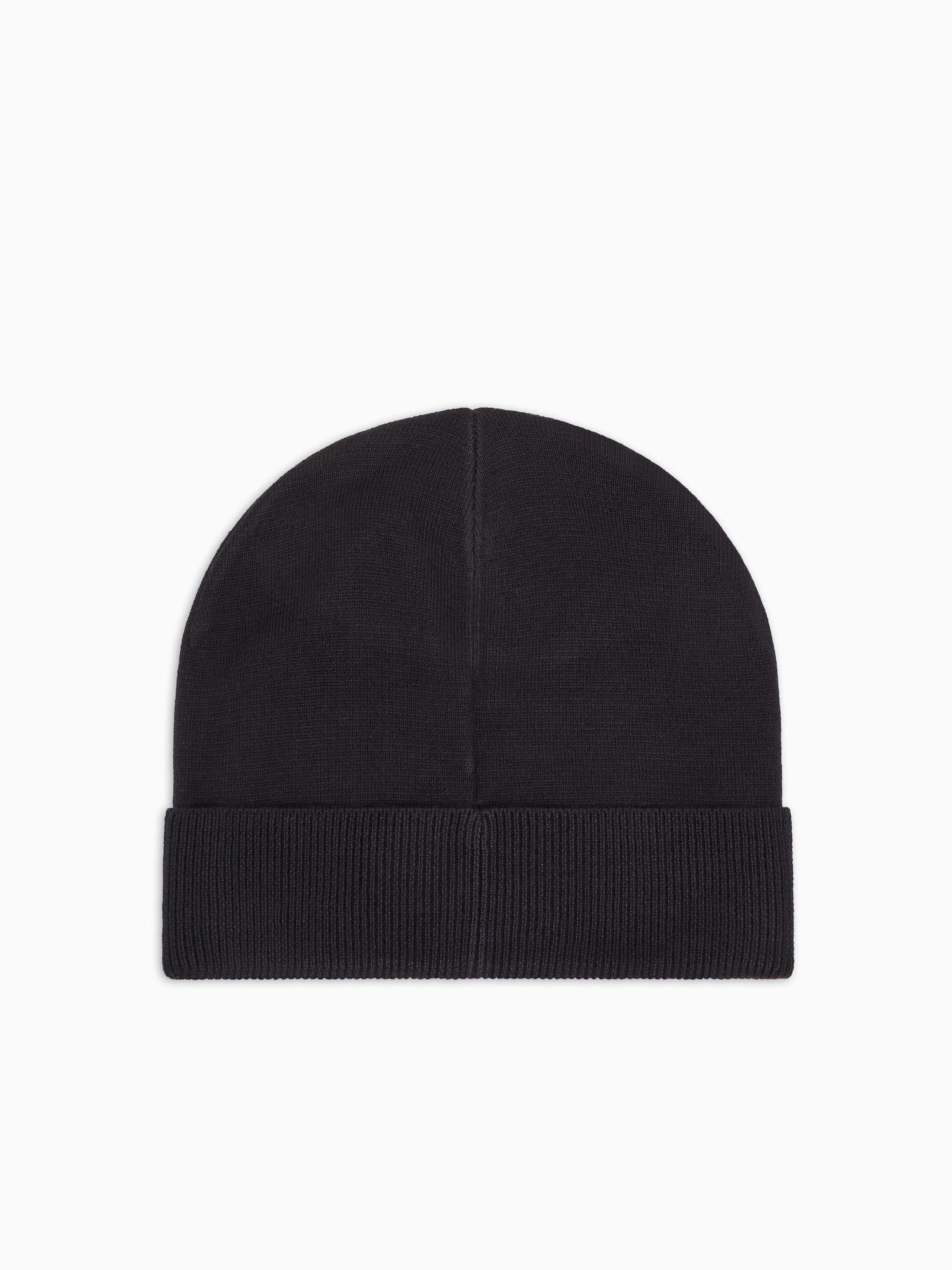 EA7 Emporio Armani Beanie Visibility con maxi logo EA7 Nero 7X000006 AF11994 MC041 EA7 EMPORIO ARMANI 