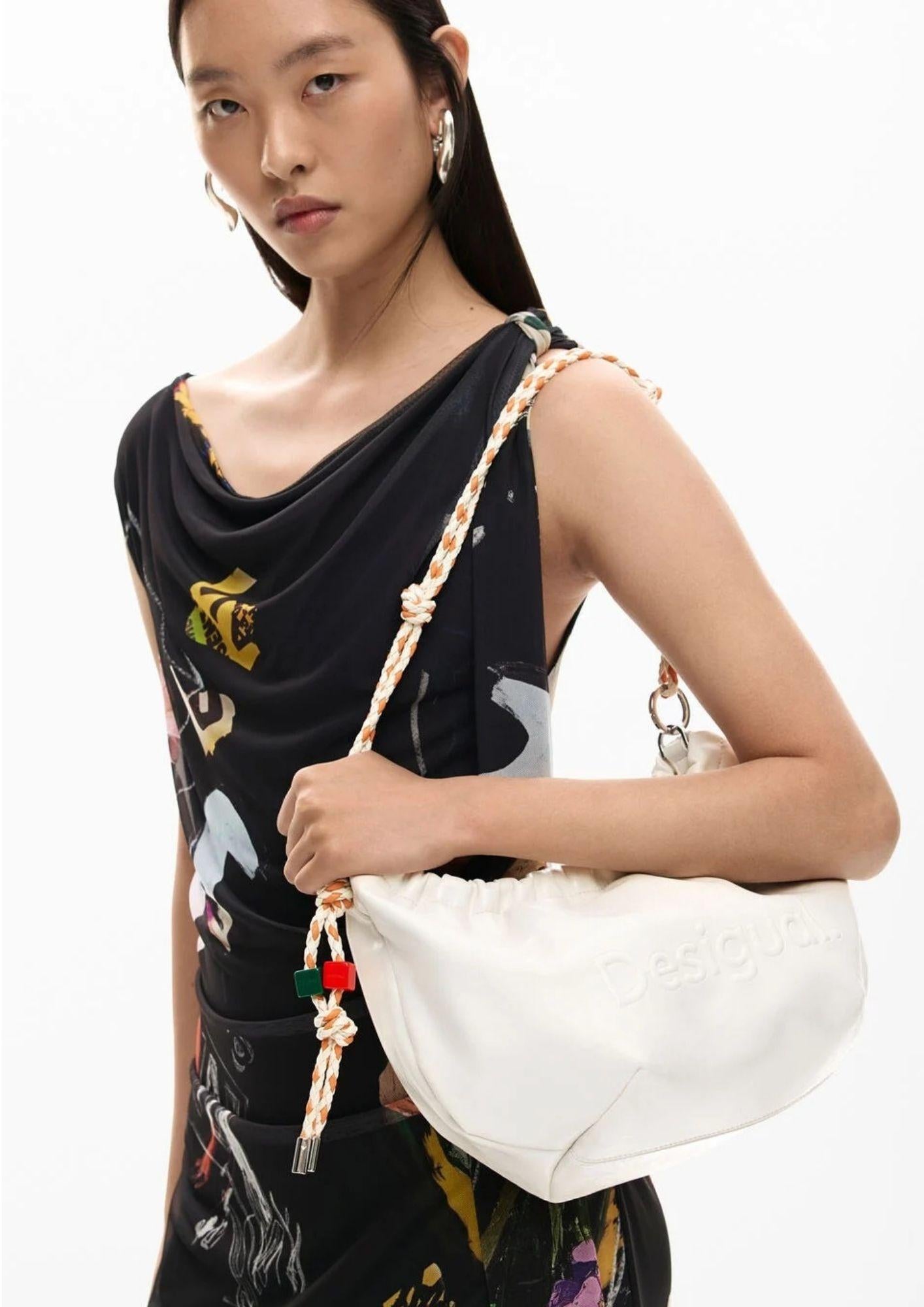 Desigual Borsa Donna Bag Half Logo Waverly Ecru K1010 Bianca 26SAXP73 1008 DESIGUAL 