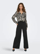 Jacqueline De Yong JDYDEBBIE Pantaloni Wide Fit Donna Nero 15352943 Black JACQUELINE DE YONG 