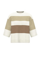 Emme Marella Maglia Donna Emmesule Bianco Beige e Cammello 2615361022200 001 EMME MARELLA 