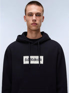 Napapijri Felpa con Cappuccio Box Logo Uomo Nero NP0A4I19 041 NAPAPIJRI 