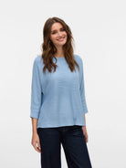 Vero Moda Maglione Donna Cashmere Blue VMNora 10281013 Cashmere Blue VERO MODA 