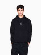 Armani Exchange Felpa con cappuccio con logo ricamato Uomo Nero XM000369 AF10818 UC001 ARMANI EXCHANGE 