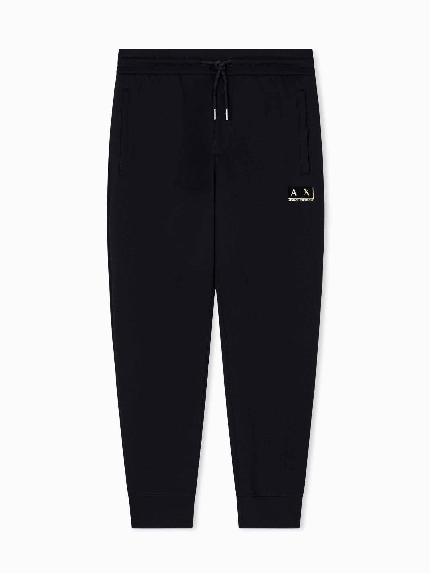 Armani Exchange Pantaloni Uomo jogger in cotone felpato Nero XM001886 AF10818 MC004 ARMANI EXCHANGE 